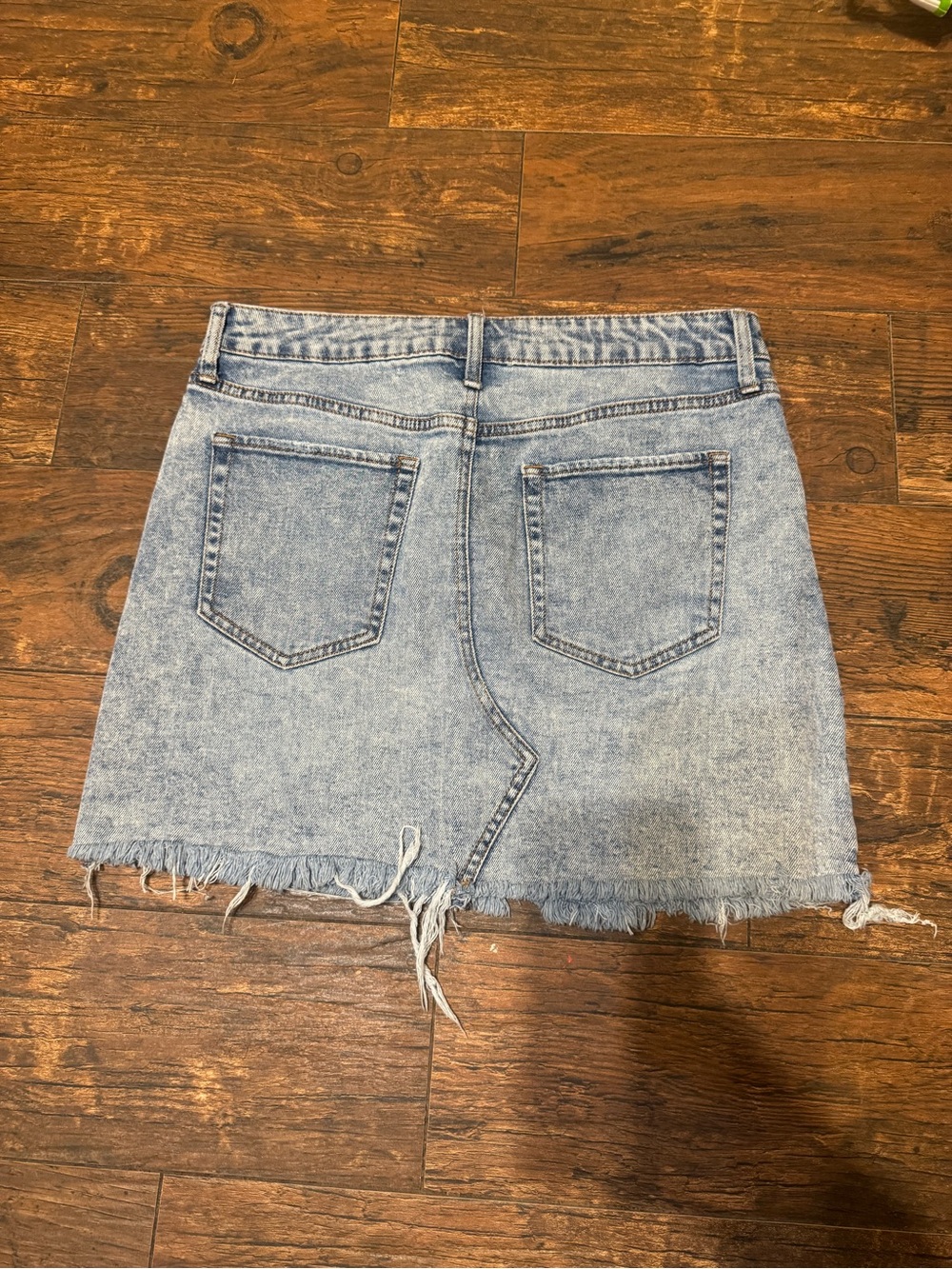wild fable Light Blue Acid Wash Denim Mini Skirt